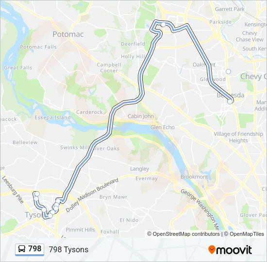 798 Bus Line Map