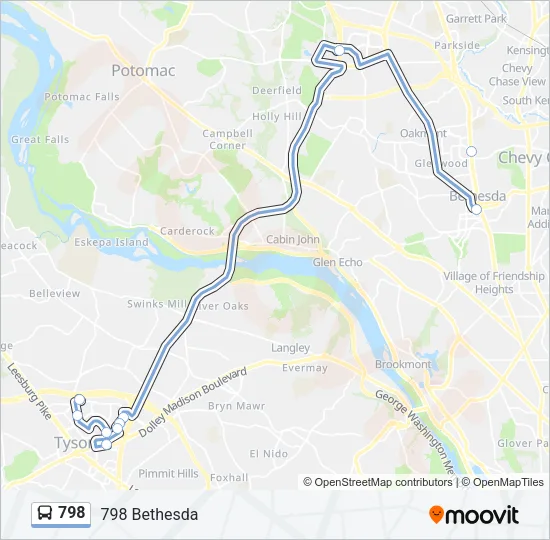 798 Bus Line Map