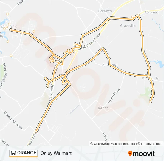 ORANGE Bus Line Map