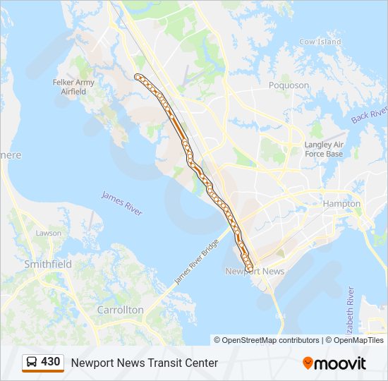 430 Bus Line Map