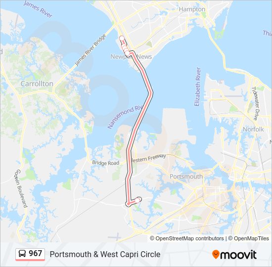 967 Bus Line Map