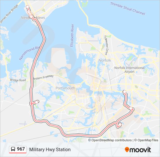 967 Bus Line Map