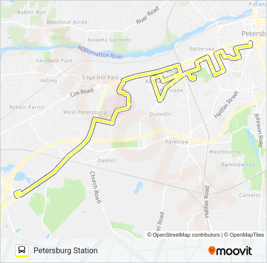 WASHINGTON ST/LEE AVENUE/CENTRAL STATE Bus Line Map