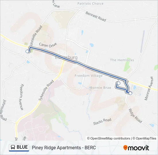 BLUE Bus Line Map