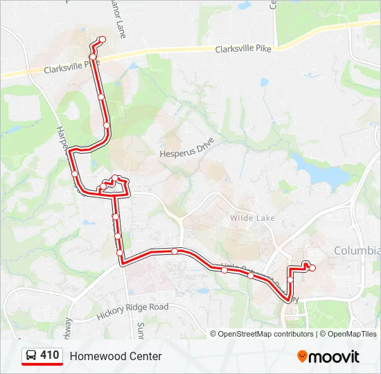410 Bus Line Map