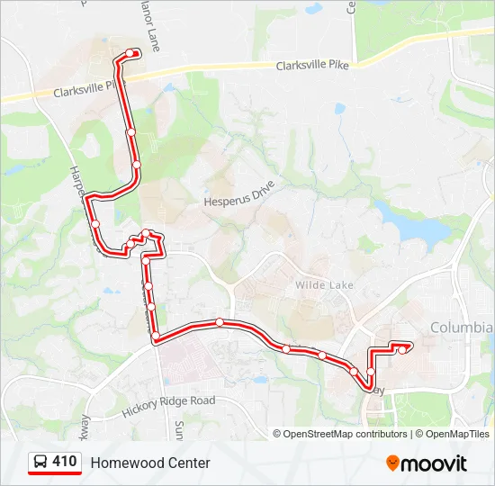 410 Bus Line Map