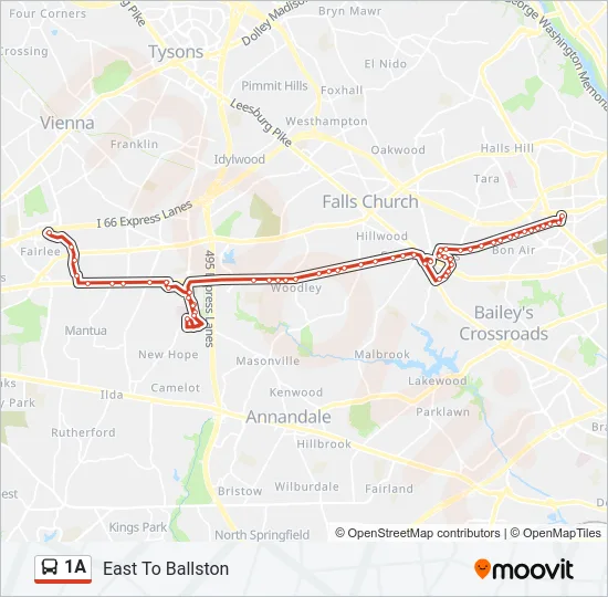 1A Bus Line Map