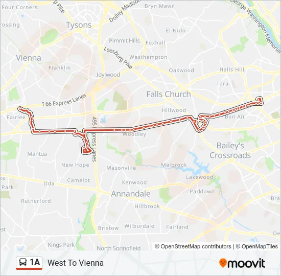 1A Bus Line Map
