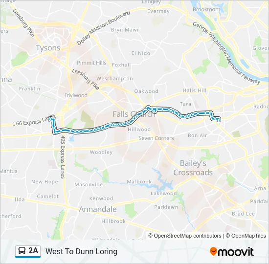 2A Bus Line Map