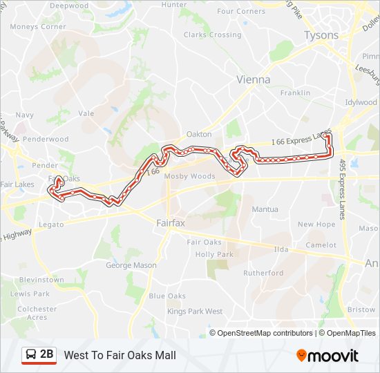 2B Bus Line Map