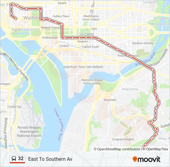 32 Bus Line Map