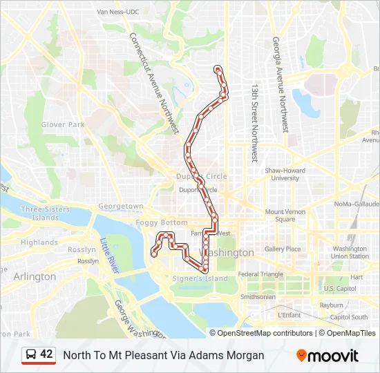 42 Bus Line Map