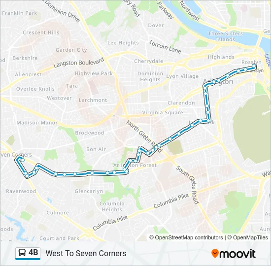 4B Bus Line Map