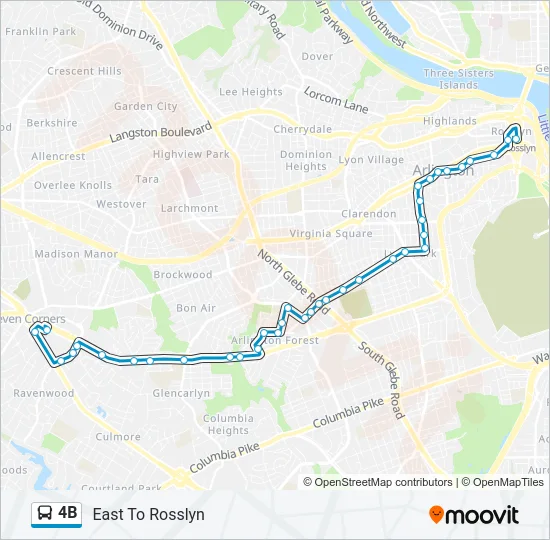 4B Bus Line Map
