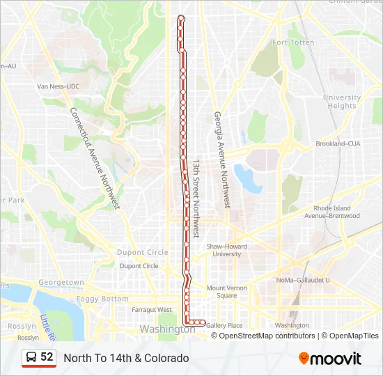 52 Bus Line Map