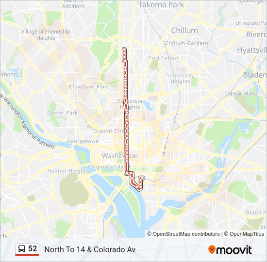 52 Bus Line Map