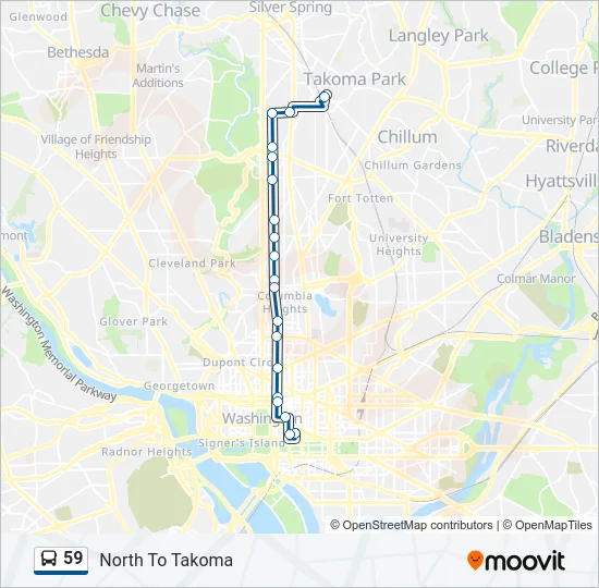 59 Bus Line Map