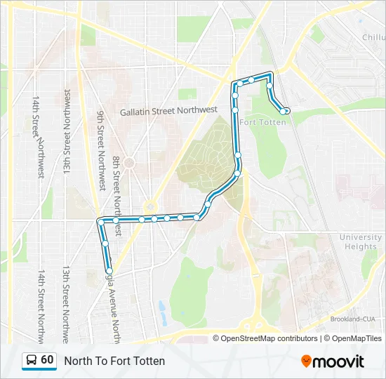 60 Bus Line Map