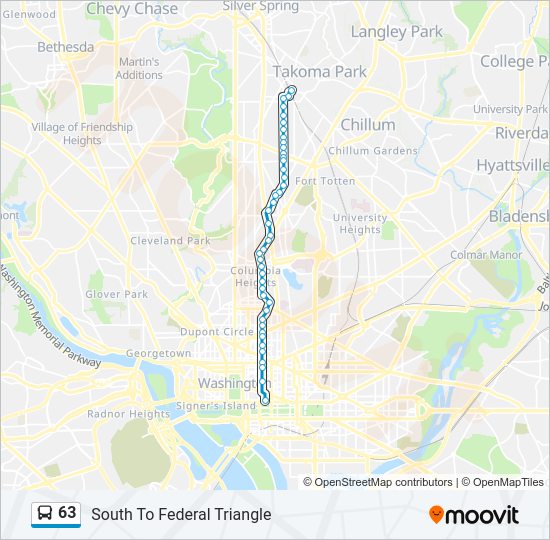 63 bus Line Map