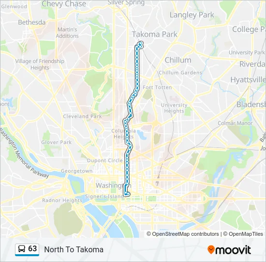63 Bus Line Map