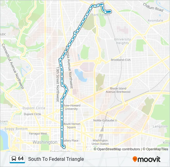 64 Bus Line Map