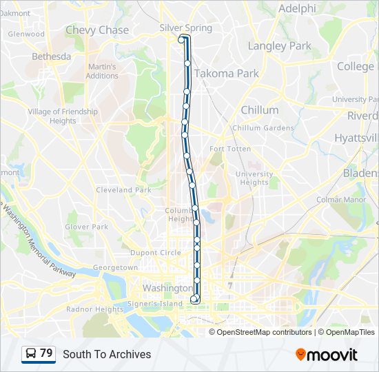 79 Bus Line Map