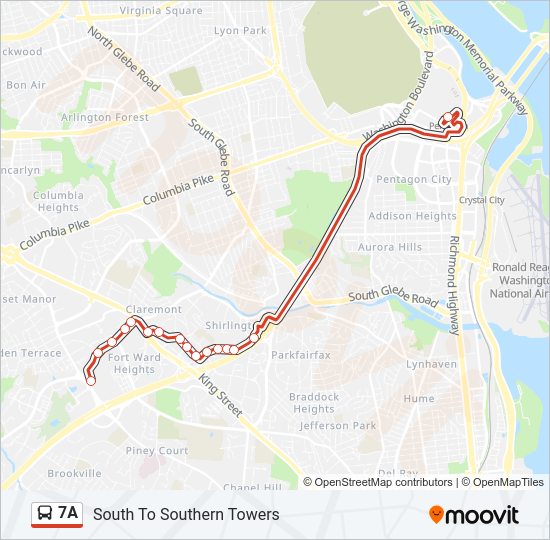 7A Bus Line Map
