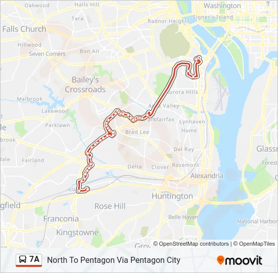 7A Bus Line Map