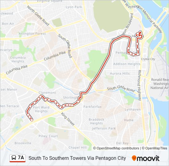 7A Bus Line Map