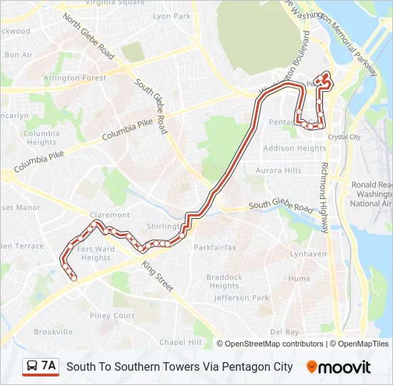 7A Bus Line Map