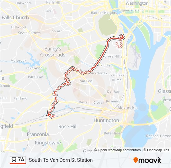7A Bus Line Map