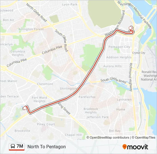 7M Bus Line Map