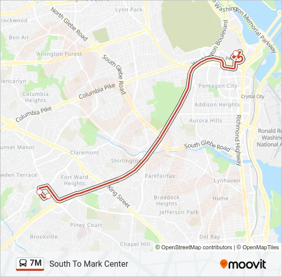7M Bus Line Map