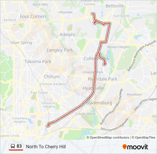 83 Bus Line Map