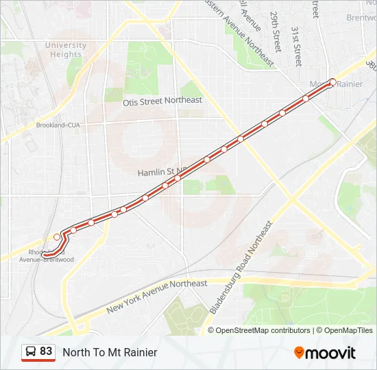 83 Bus Line Map