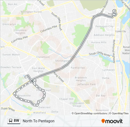 8W Bus Line Map