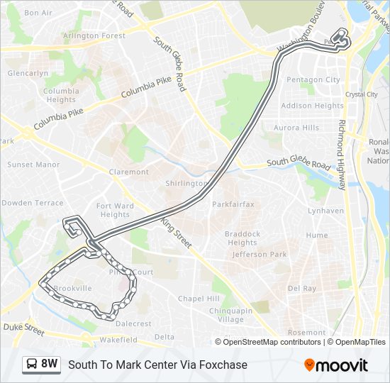 8W Bus Line Map