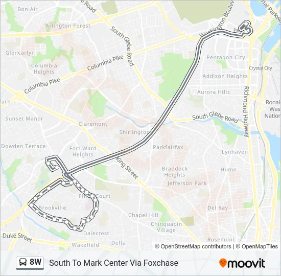 8W Bus Line Map