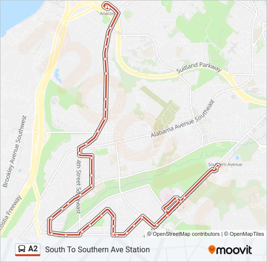 A2 Bus Line Map