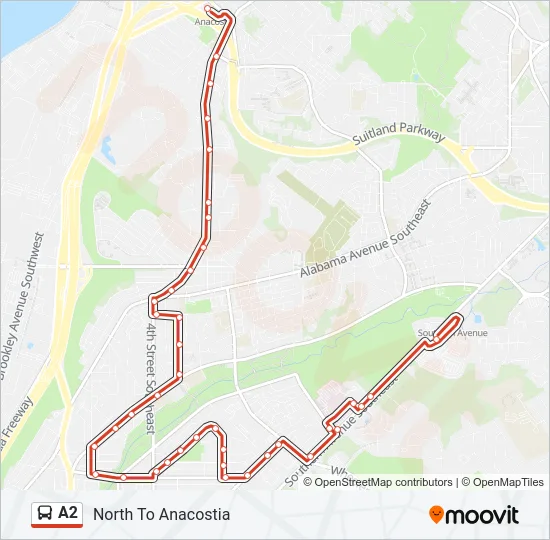 A2 Bus Line Map
