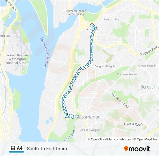 A4 Bus Line Map
