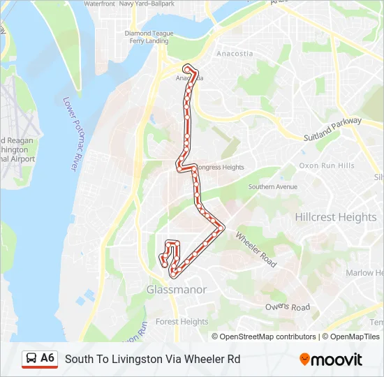 A6 Bus Line Map