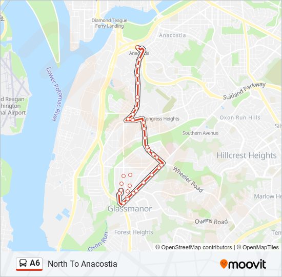 A6 bus Line Map