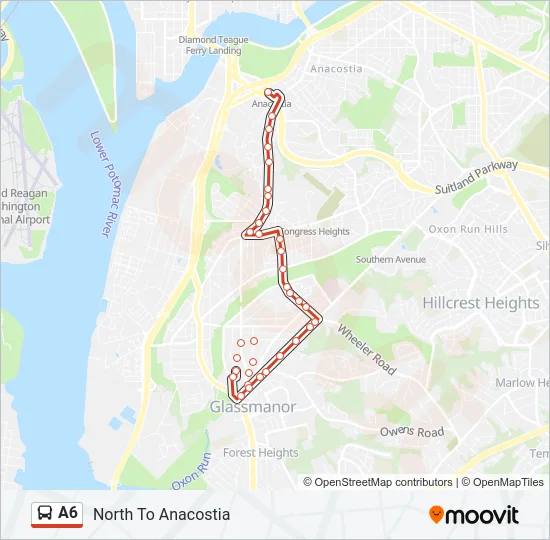 A6 Bus Line Map