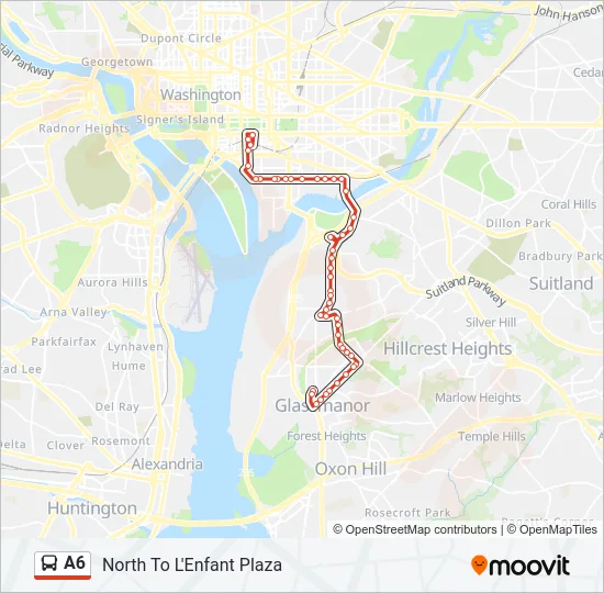 A6 Bus Line Map