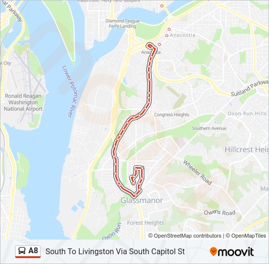 A8 Bus Line Map