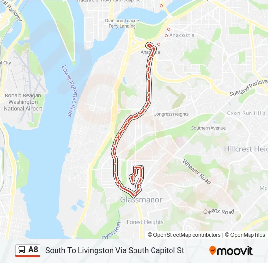A8 Bus Line Map