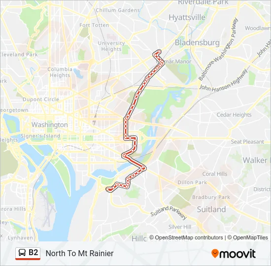 B2 Bus Line Map