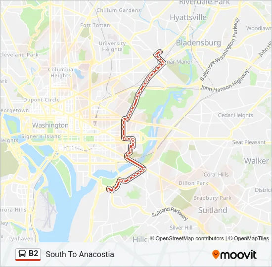 B2 Bus Line Map