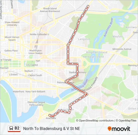 B2 Bus Line Map